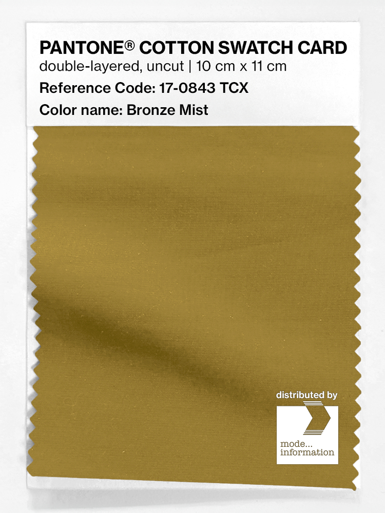 Product image 1 of the product “PANTONE® COTTON SWATCH CARD 17-0843 TCX Bronze Mist ”
