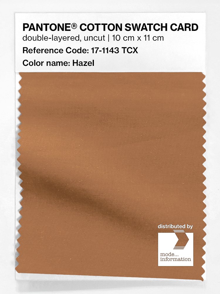 Product image 1 of the product “PANTONE® COTTON SWATCH CARD 17-1143 TCX Hazel ”