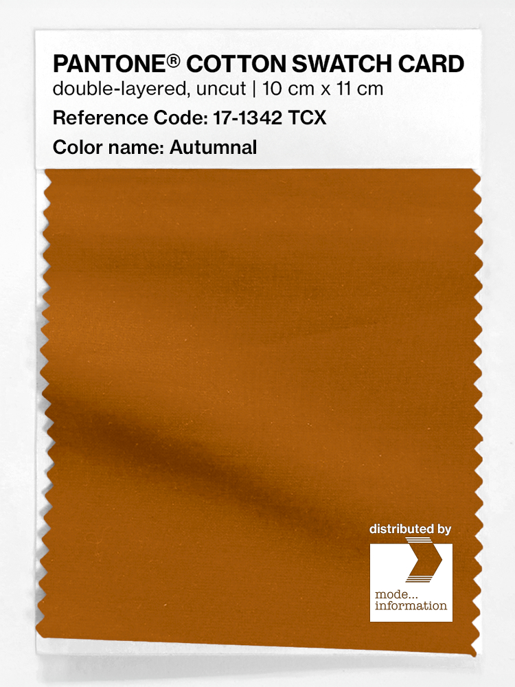 Product image 1 of the product “PANTONE® COTTON SWATCH CARD 17-1342 TCX Autumnal ”