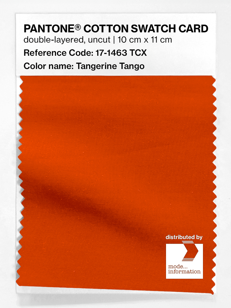 Product image 1 of the product “PANTONE® COTTON SWATCH CARD 17-1463 TCX Tangerine Tango ”