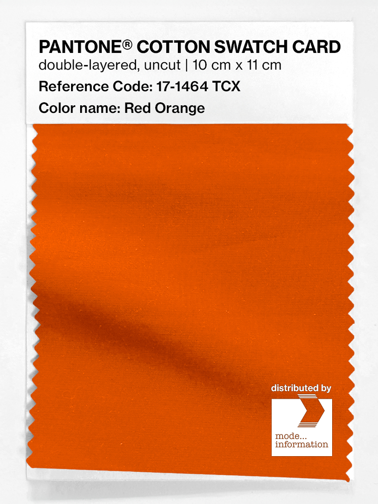 Artikelbild 1 des Artikels “PANTONE® COTTON SWATCH CARD 17-1464 TCX Red Orange “