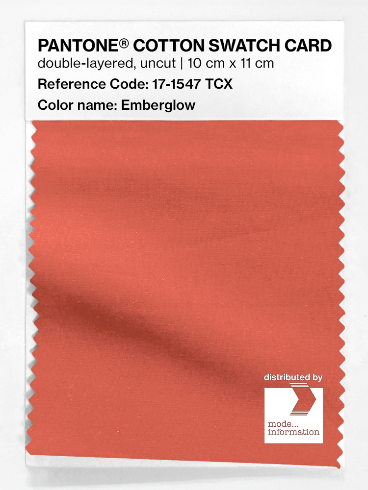 Product image 1 of the product “PANTONE® COTTON SWATCH CARD 17-1547 TCX Emberglow ”
