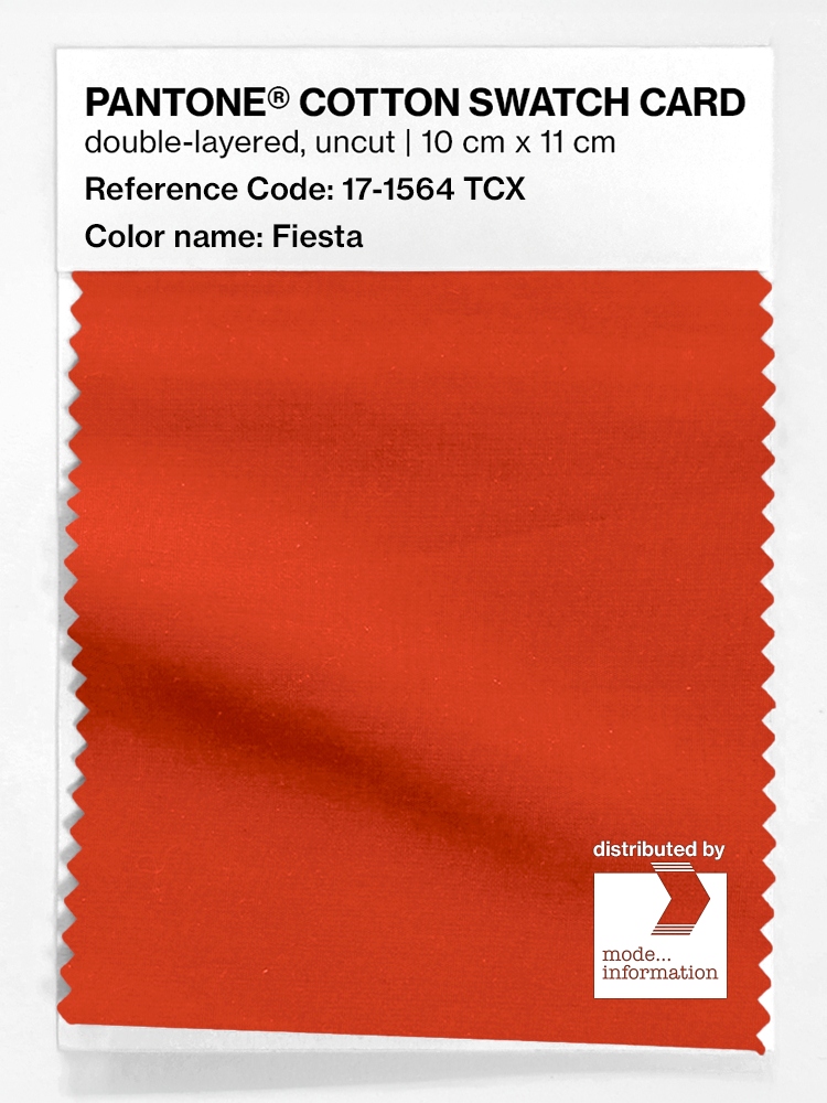 Product image 1 of the product “PANTONE® COTTON SWATCH CARD 17-1564 TCX Fiesta ”