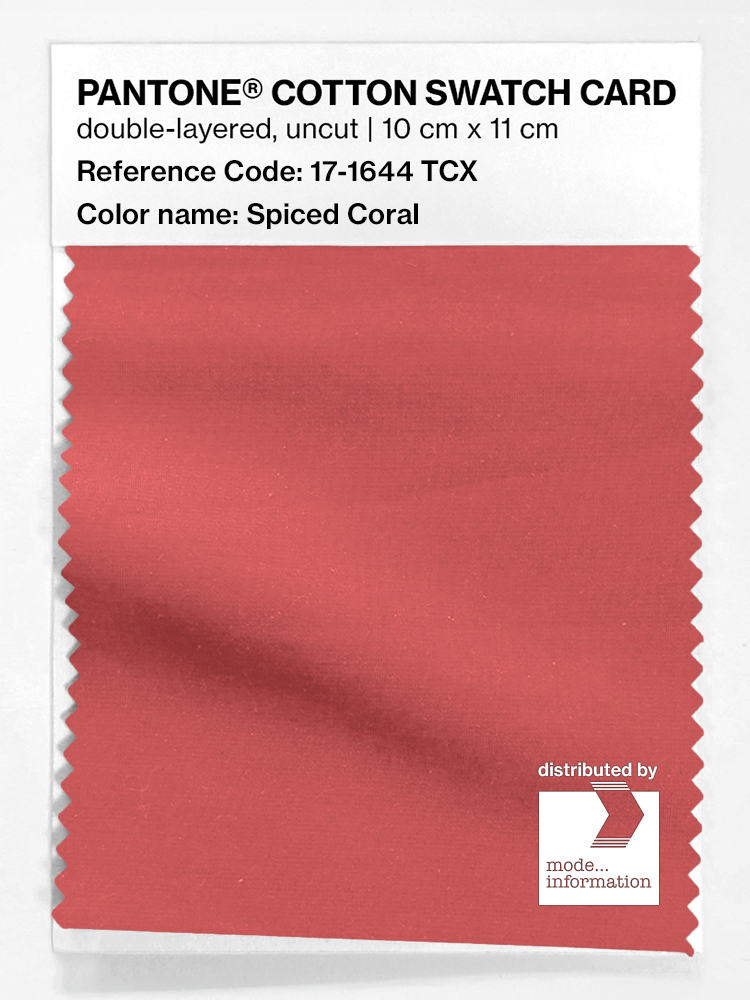Product image 1 of the product “PANTONE® COTTON SWATCH CARD 17-1644 TCX Spiced Coral ”