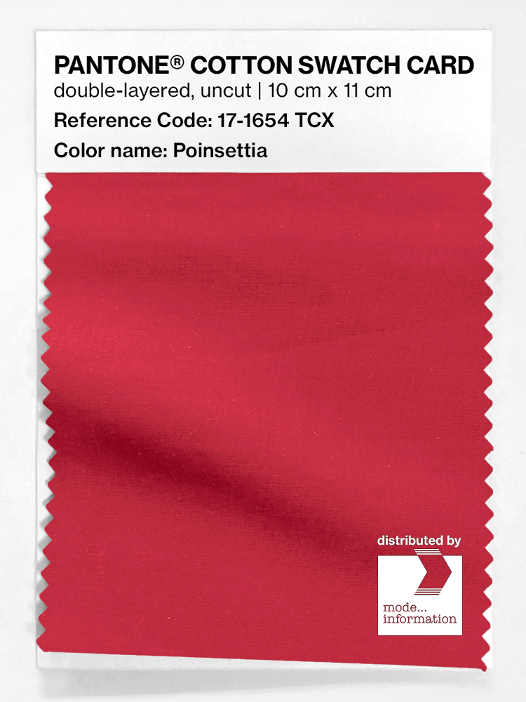 Product image 1 of the product “PANTONE® COTTON SWATCH CARD 17-1654 TCX Poinsettia ”