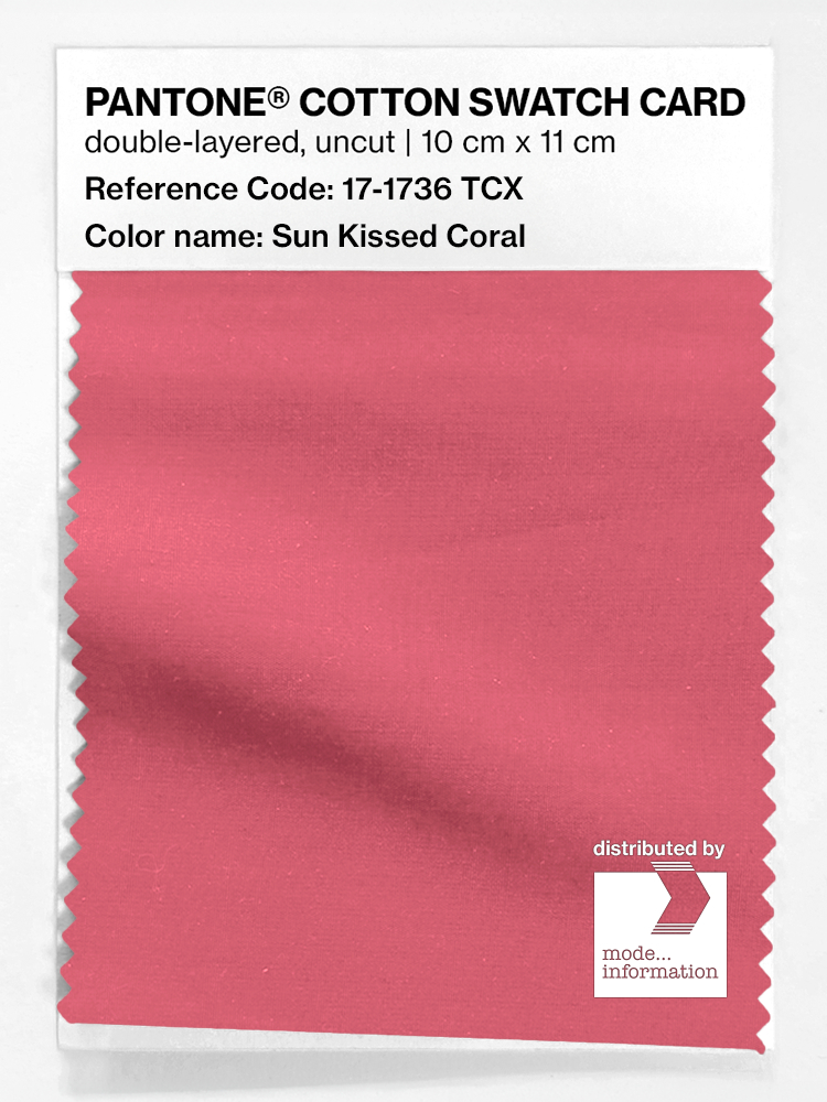 Artikelbild 1 des Artikels “PANTONE® COTTON SWATCH CARD 17-1736 TCX Sun Kissed Coral “