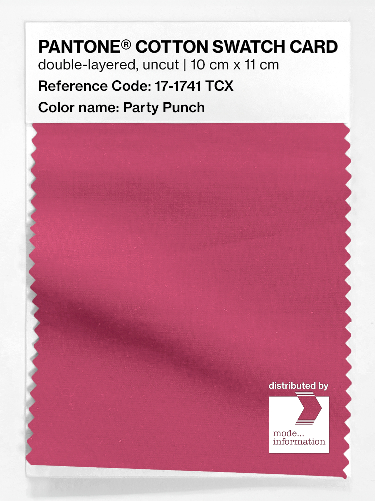 Product image 1 of the product “PANTONE® COTTON SWATCH CARD 17-1741 TCX Party Punch ”