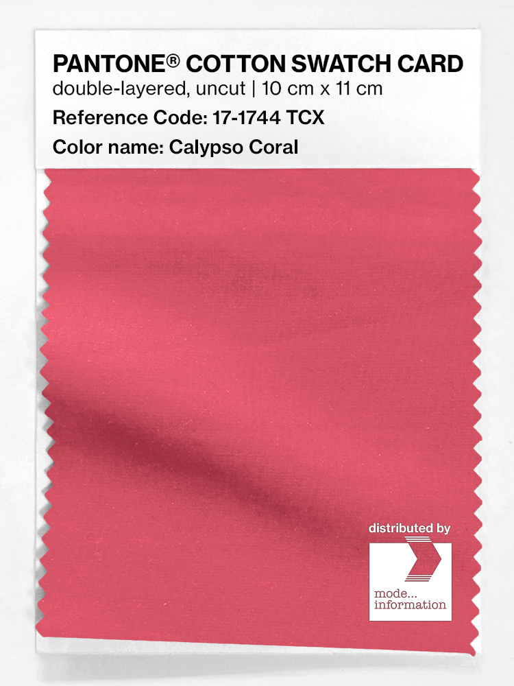 Product image 1 of the product “PANTONE® COTTON SWATCH CARD 17-1744 TCX Calypso Coral ”
