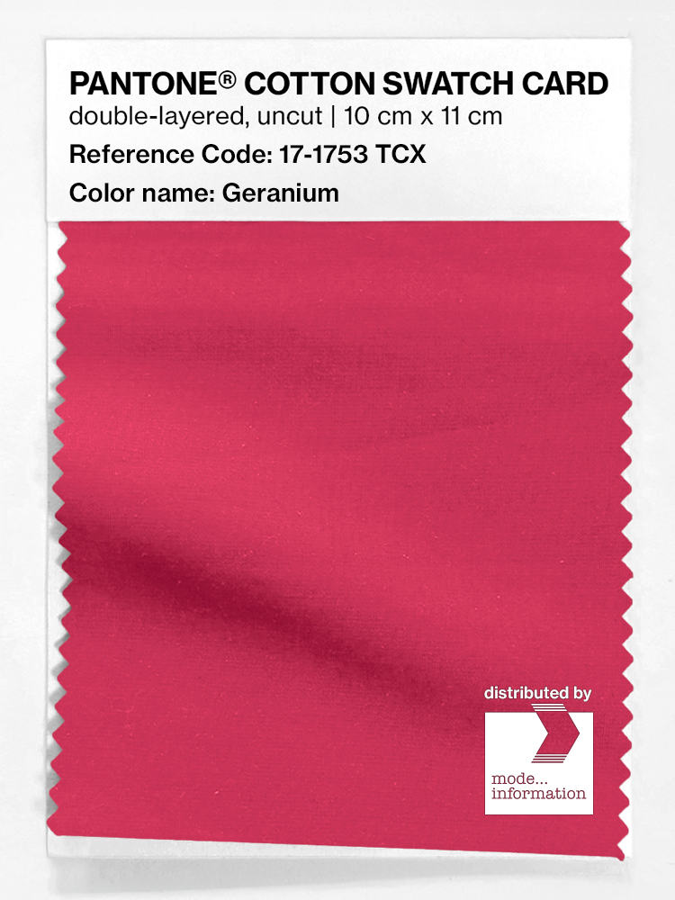 Product image 1 of the product “PANTONE® COTTON SWATCH CARD 17-1753 TCX Geranium ”