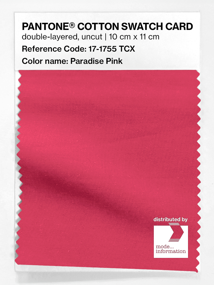 Product image 1 of the product “PANTONE® COTTON SWATCH CARD 17-1755 TCX Paradise Pink ”