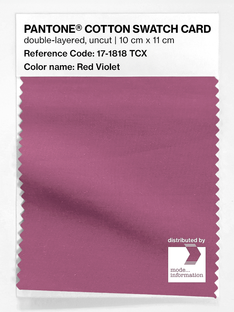 Product image 1 of the product “PANTONE® COTTON SWATCH CARD 17-1818 TCX Red Violet ”