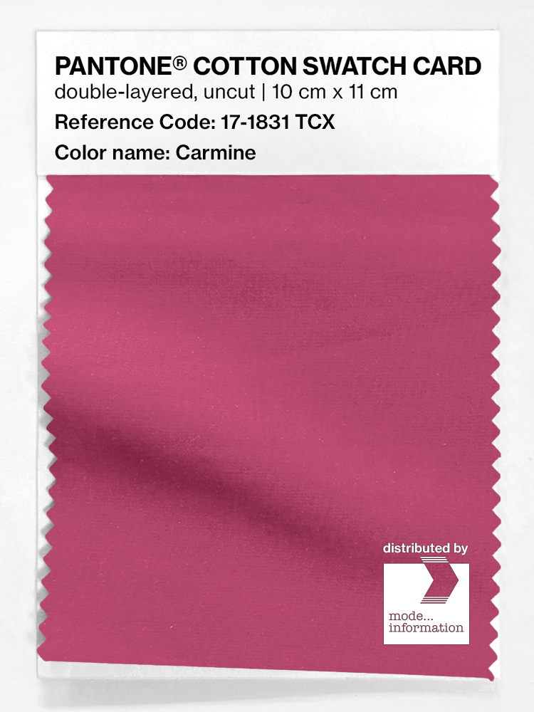 Product image 1 of the product “PANTONE® COTTON SWATCH CARD 17-1831 TCX Carmine ”