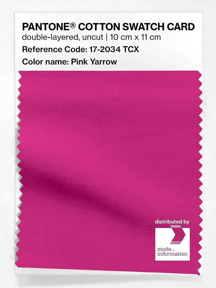 Product image 1 of the product “PANTONE® COTTON SWATCH CARD 17-2034 TCX Pink Yarrow ”
