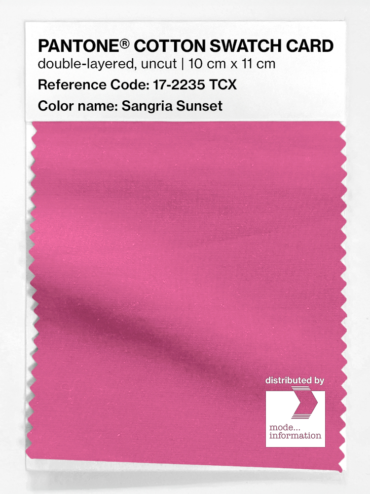 Artikelbild 1 des Artikels “PANTONE® COTTON SWATCH CARD 17-2235 TCX Sangria Sunset “