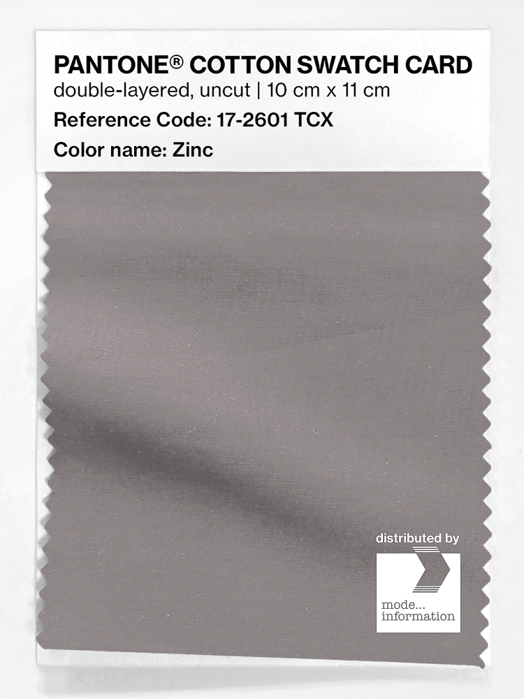 Product image 1 of the product “PANTONE® COTTON SWATCH CARD 17-2601 TCX Zinc ”