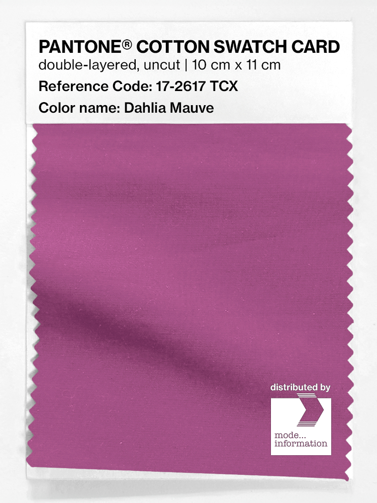 Product image 1 of the product “PANTONE® COTTON SWATCH CARD 17-2617 TCX Dahlia Mauve ”
