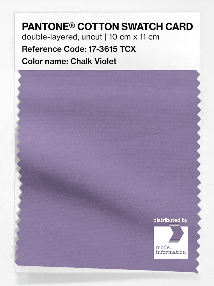 Product image 1 of the product “PANTONE® COTTON SWATCH CARD 17-3615 TCX Chalk Violet ”