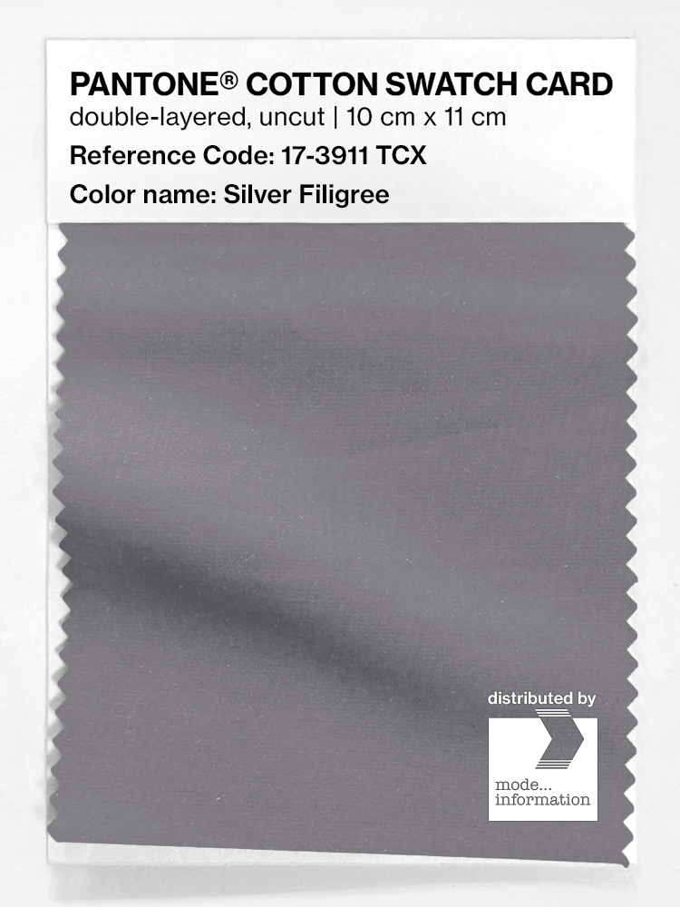 Product image 1 of the product “PANTONE® COTTON SWATCH CARD 17-3911 TCX Silver Filigree ”