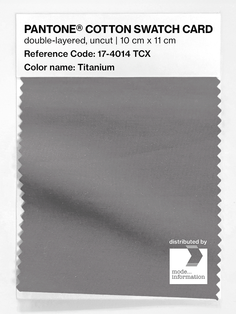 Product image 1 of the product “PANTONE® COTTON SWATCH CARD 17-4014 TCX Titanium ”
