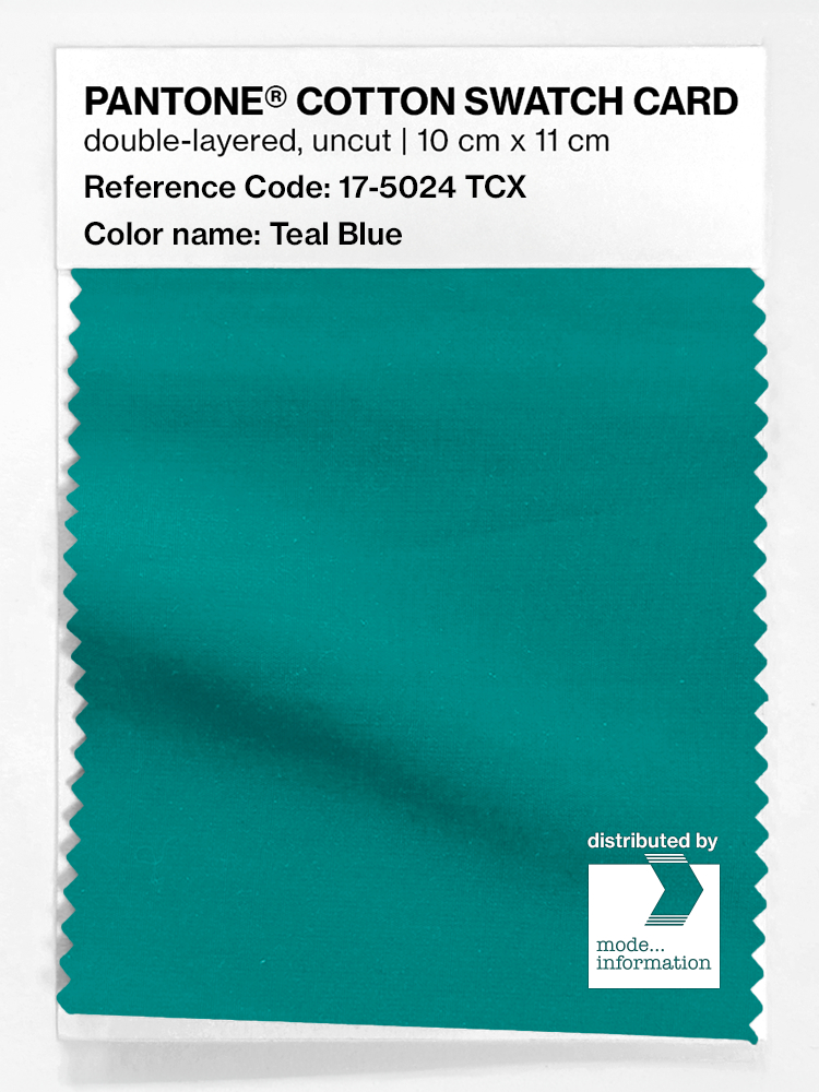 Product image 1 of the product “PANTONE® COTTON SWATCH CARD 17-5024 TCX Teal Blue ”