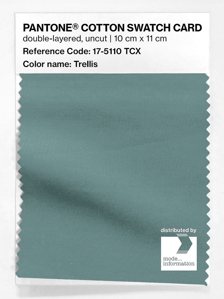 Product image 1 of the product “PANTONE® COTTON SWATCH CARD 17-5110 TCX Trellis ”