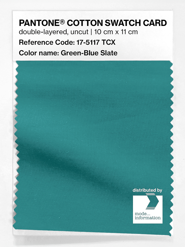 Product image 1 of the product “PANTONE® COTTON SWATCH CARD 17-5117 TCX Green-Blue Slate ”