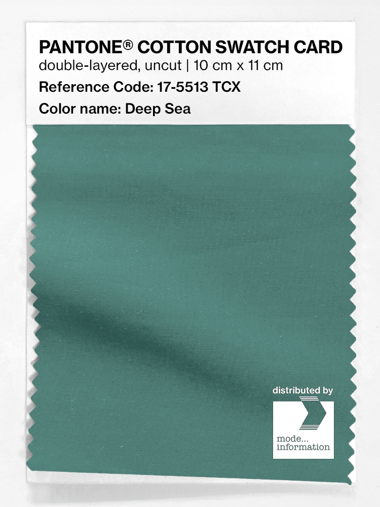 Product image 1 of the product “PANTONE® COTTON SWATCH CARD 17-5513 TCX Deep Sea ”