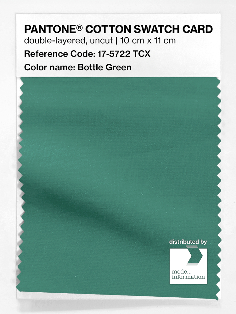 Product image 1 of the product “PANTONE® COTTON SWATCH CARD 17-5722 TCX Bottle Green ”