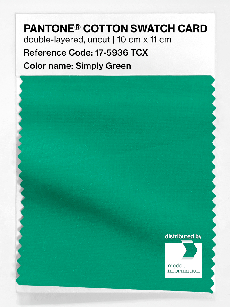 Artikelbild 1 des Artikels “PANTONE® COTTON SWATCH CARD 17-5936 TCX Simply Green “