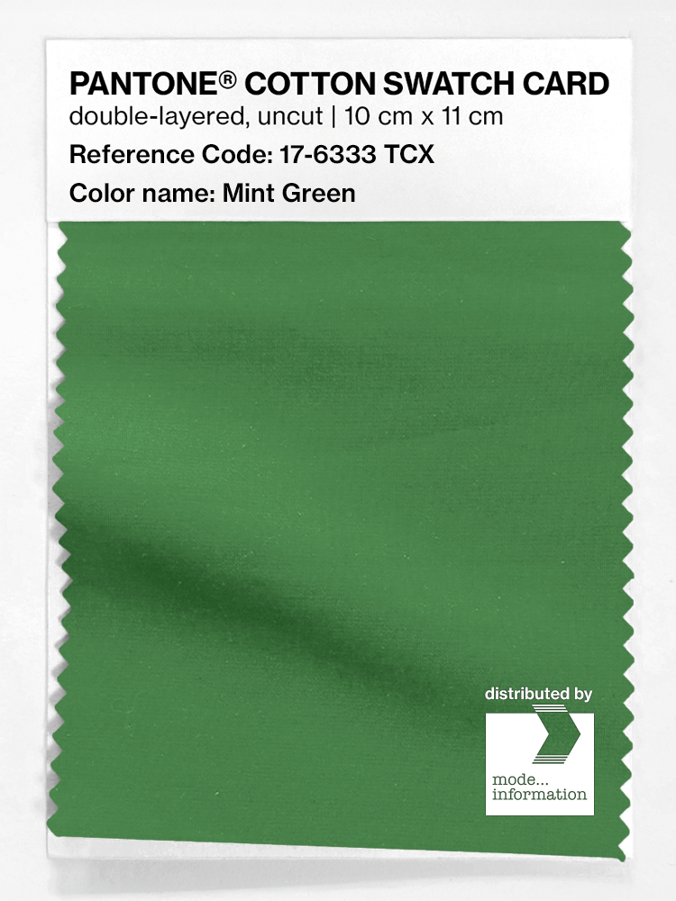 Product image 1 of the product “PANTONE® COTTON SWATCH CARD 17-6333 TCX Mint Green ”