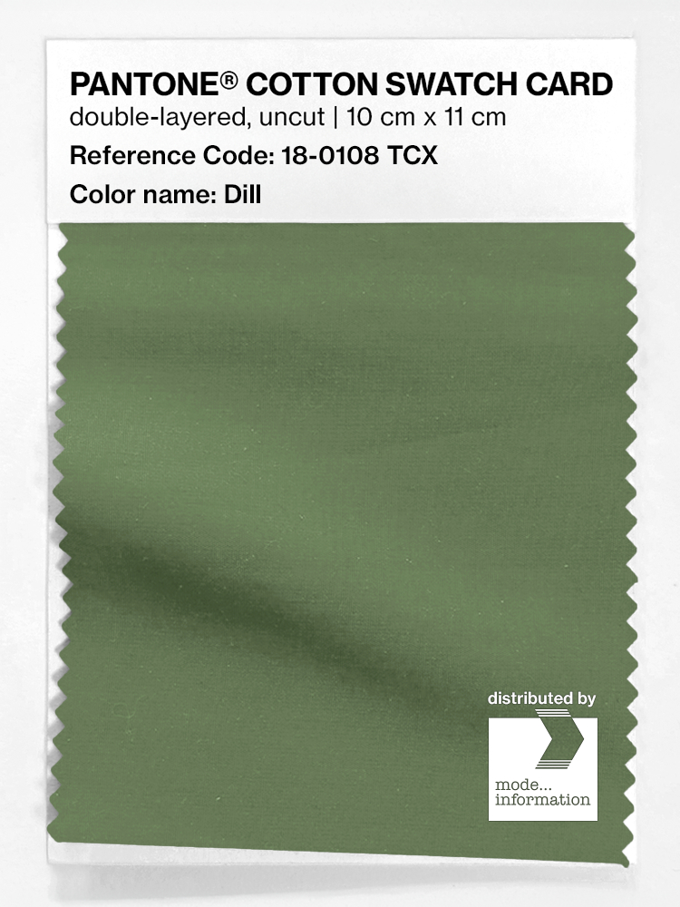 Product image 1 of the product “PANTONE® COTTON SWATCH CARD 18-0108 TCX Dill ”