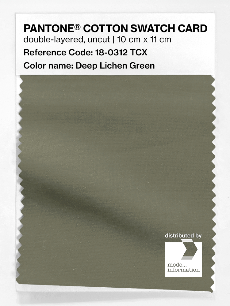 Product image 1 of the product “PANTONE® COTTON SWATCH CARD 18-0312 TCX Deep Lichen Green ”