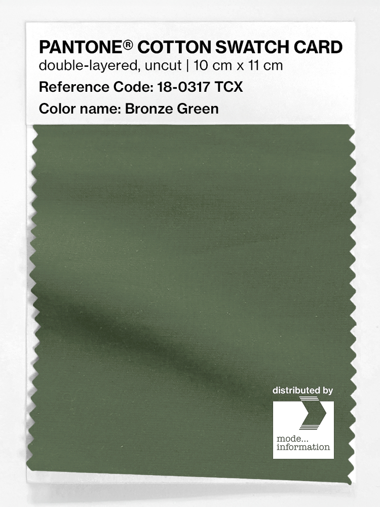 Product image 1 of the product “PANTONE® COTTON SWATCH CARD 18-0317 TCX Bronze Green ”