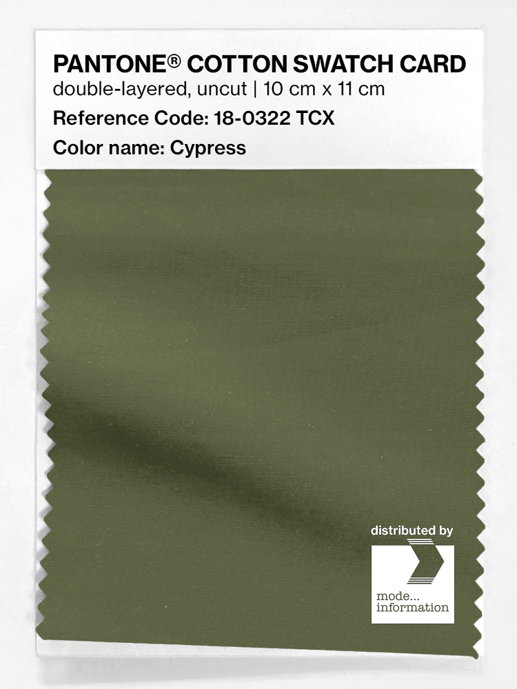 Product image 1 of the product “PANTONE® COTTON SWATCH CARD 18-0322 TCX Cypress ”