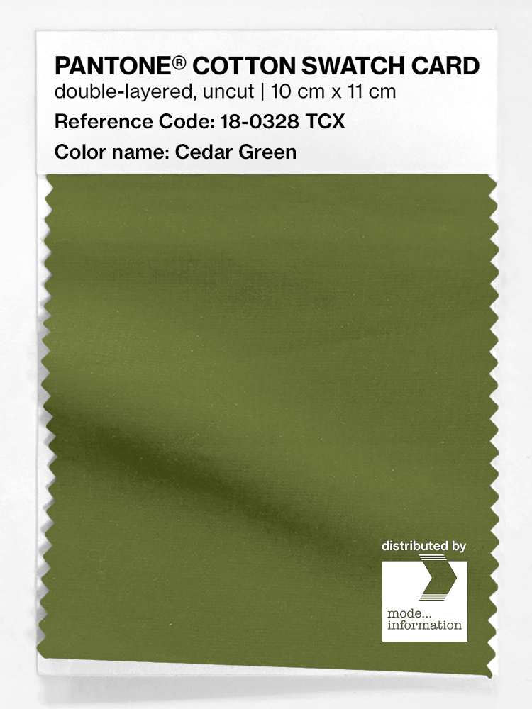 Artikelbild 1 des Artikels “PANTONE® COTTON SWATCH CARD 18-0328 TCX Cedar Green “