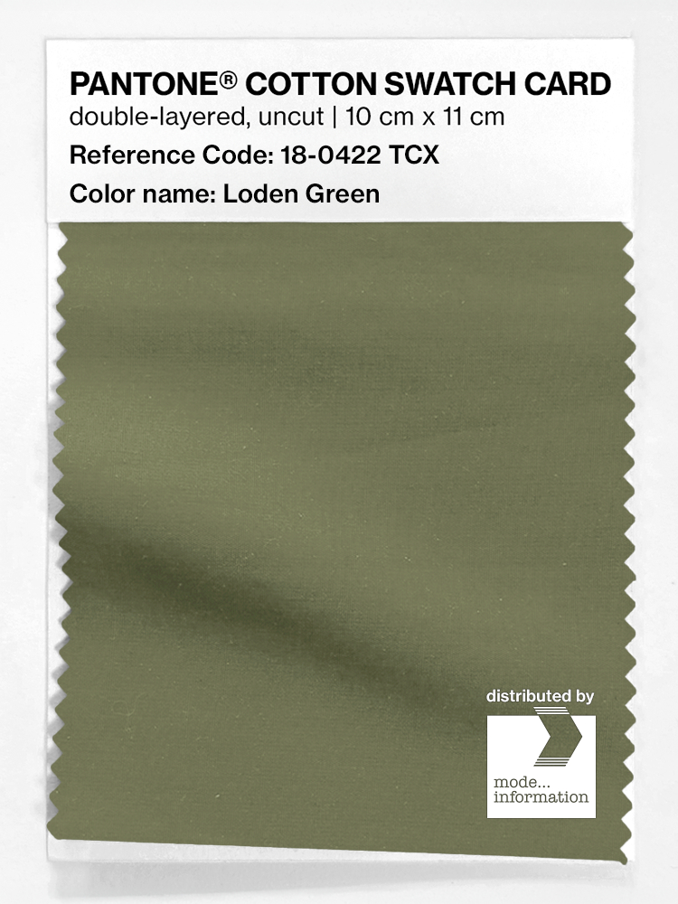 Product image 1 of the product “PANTONE® COTTON SWATCH CARD 18-0422 TCX Loden Green ”