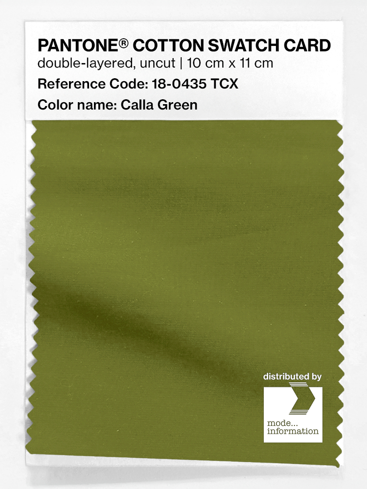 Product image 1 of the product “PANTONE® COTTON SWATCH CARD 18-0435 TCX Calla Green ”