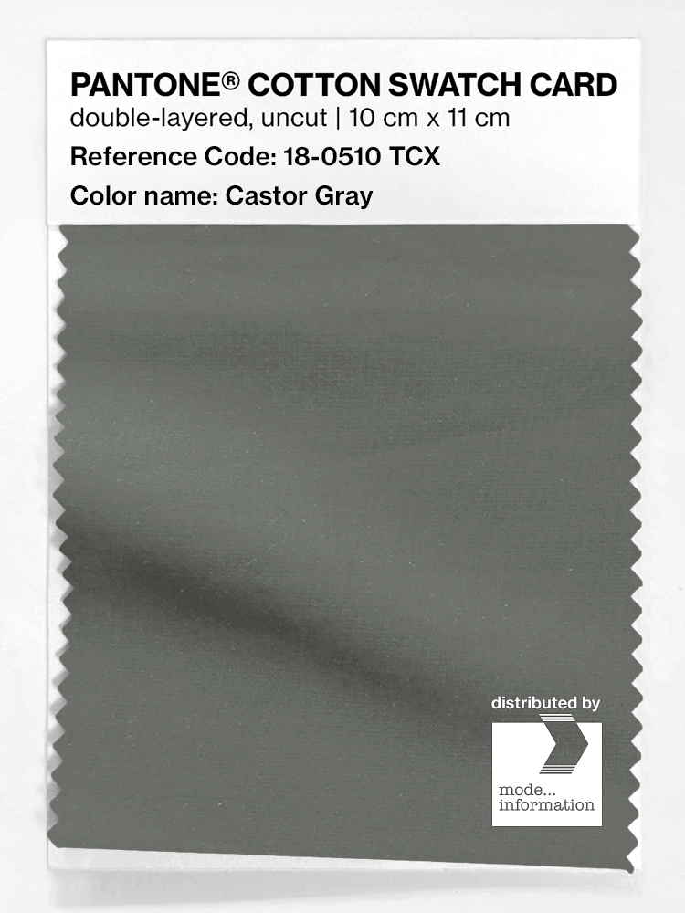 Product image 1 of the product “PANTONE® COTTON SWATCH CARD 18-0510 TCX Castor Gray ”