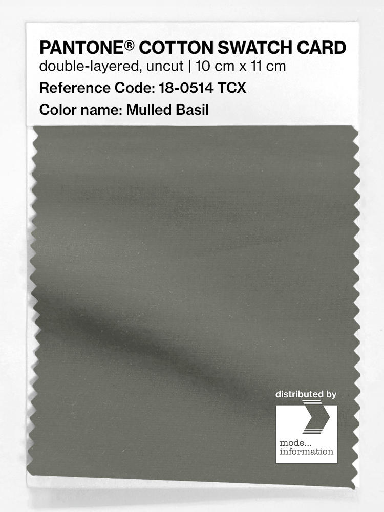 Product image 1 of the product “PANTONE® COTTON SWATCH CARD 18-0514 TCX Mulled Basil ”