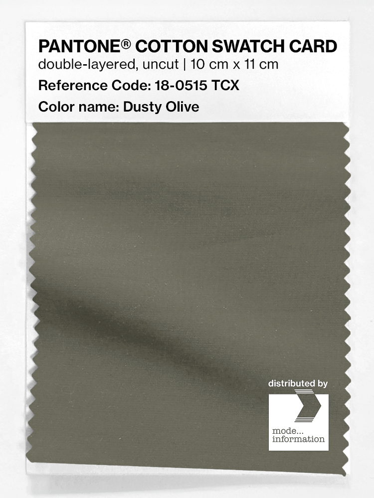 Product image 1 of the product “PANTONE® COTTON SWATCH CARD 18-0515 TCX Dusty Olive ”