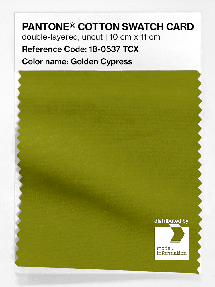Product image 1 of the product “PANTONE® COTTON SWATCH CARD 18-0537 TCX Golden Cypress ”