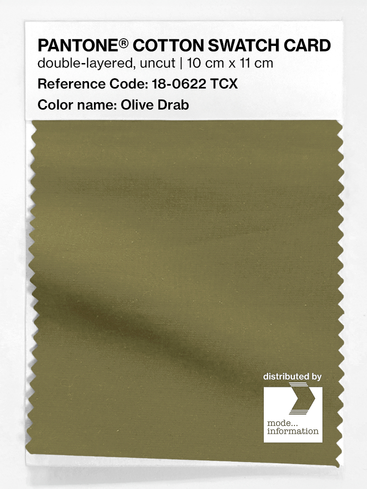 Product image 1 of the product “PANTONE® COTTON SWATCH CARD 18-0622 TCX Olive Drab ”