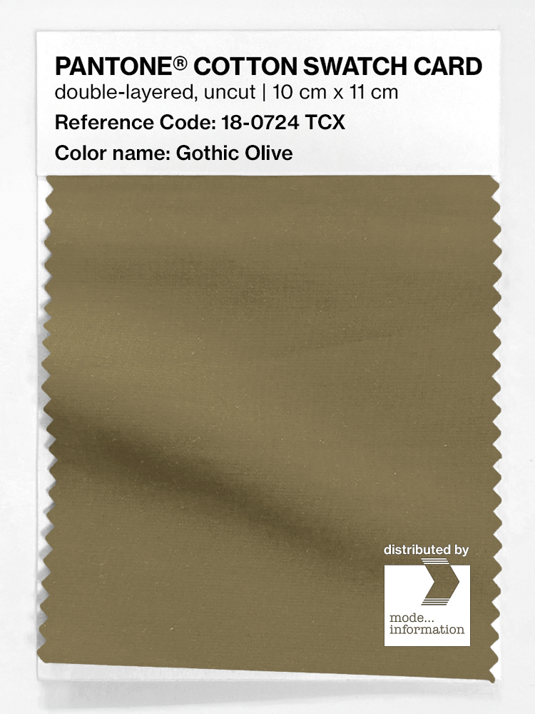 Artikelbild 1 des Artikels “PANTONE® COTTON SWATCH CARD 18-0724 TCX Gothic Olive “