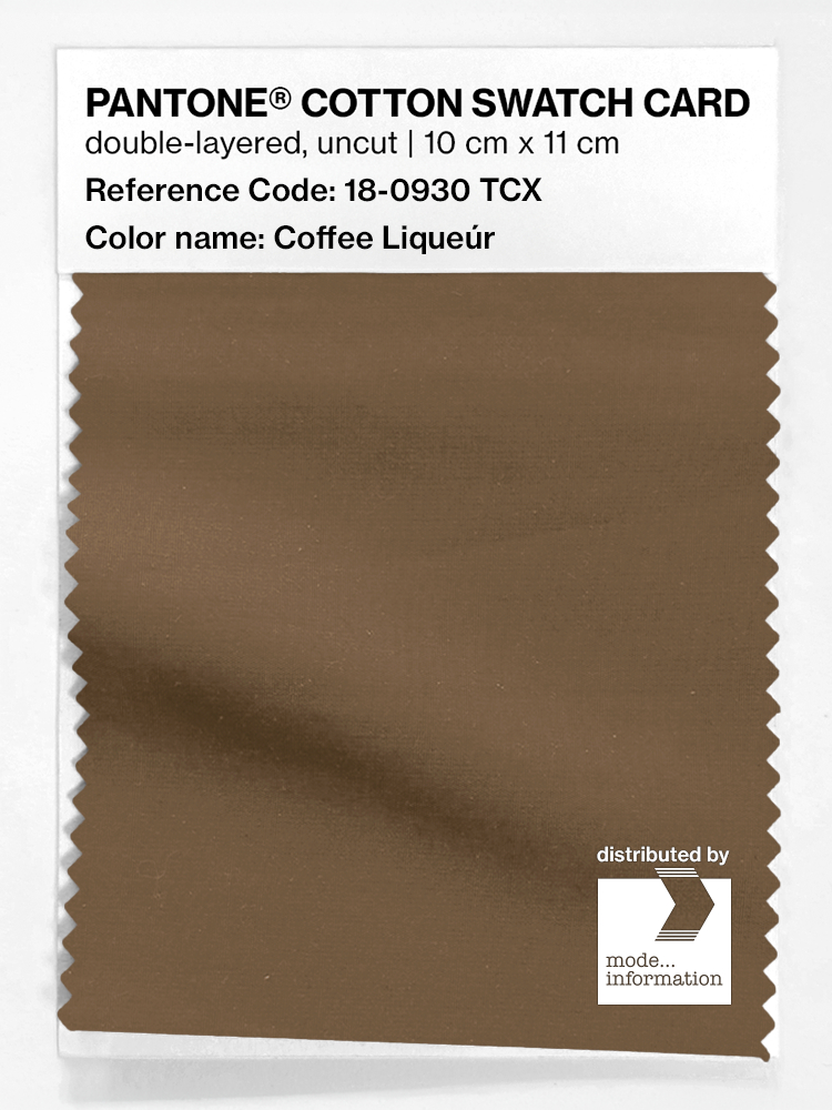 Product image 1 of the product “PANTONE® COTTON SWATCH CARD 18-0930 TCX Coffee Liqueúr ”