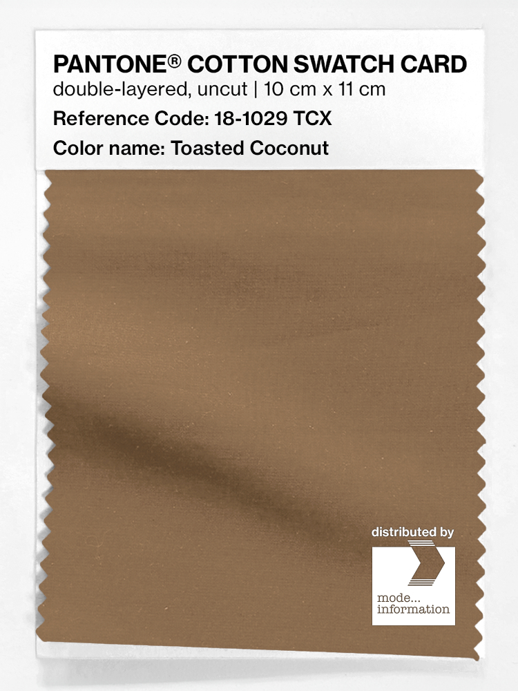 Product image 1 of the product “PANTONE® COTTON SWATCH CARD 18-1029 TCX Toasted Coconut ”