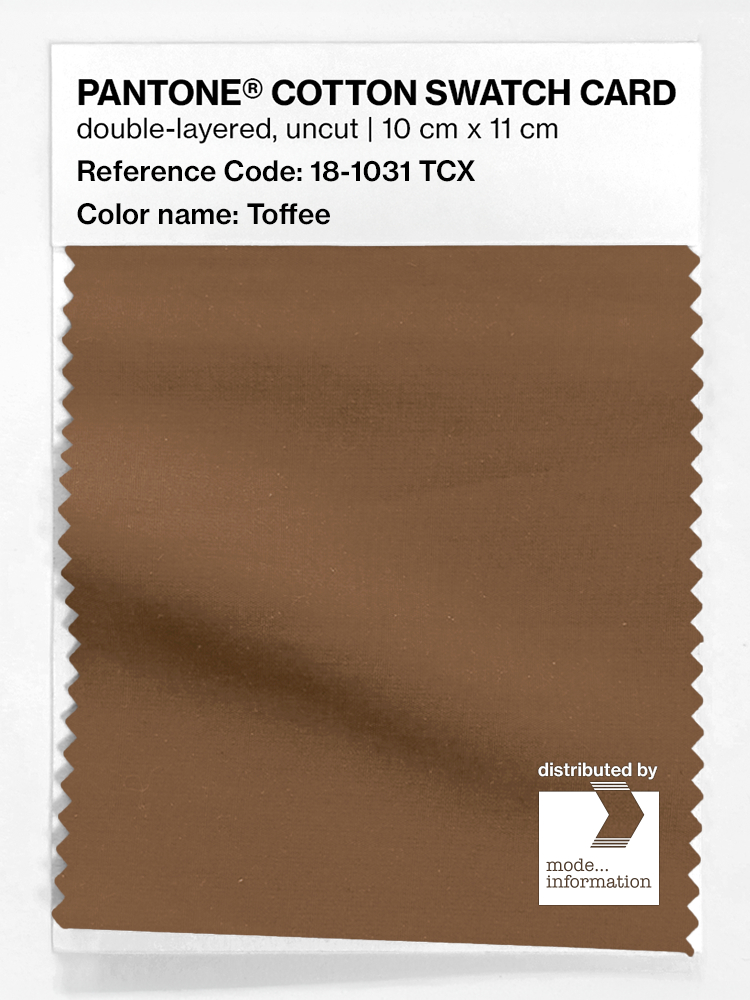 Product image 1 of the product “PANTONE® COTTON SWATCH CARD 18-1031 TCX Toffee ”