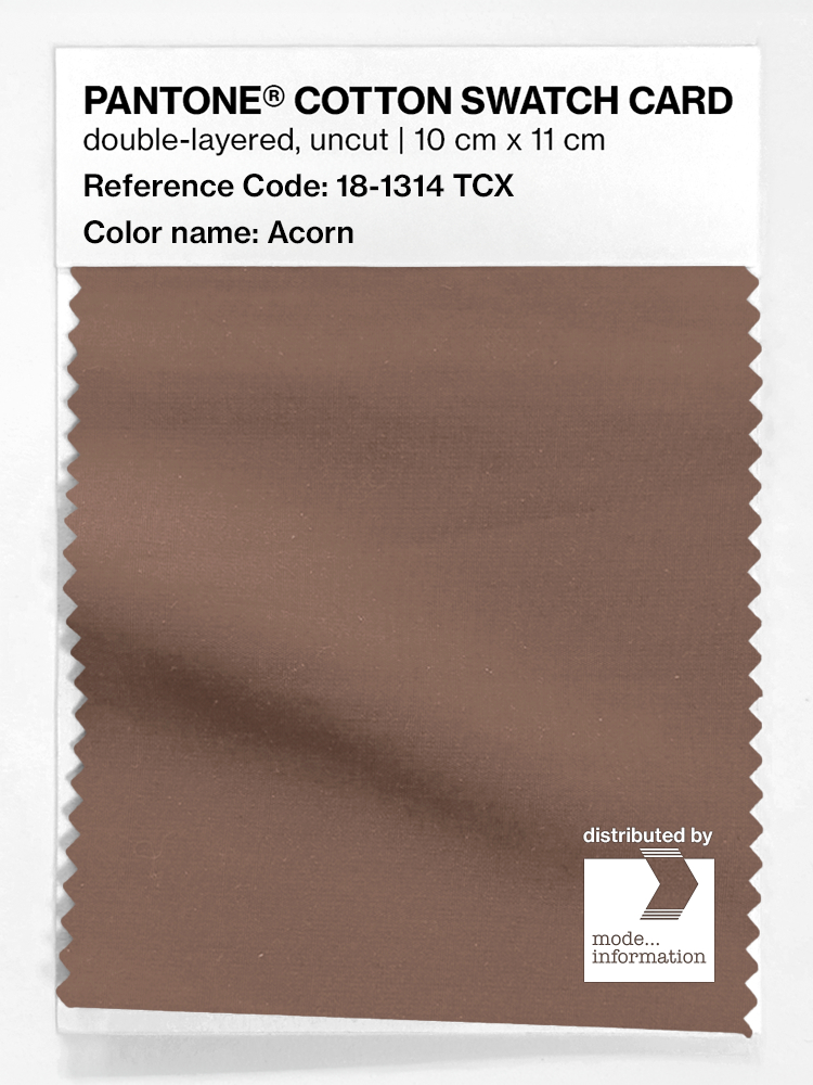 Product image 1 of the product “PANTONE® COTTON SWATCH CARD 18-1314 TCX Acorn ”