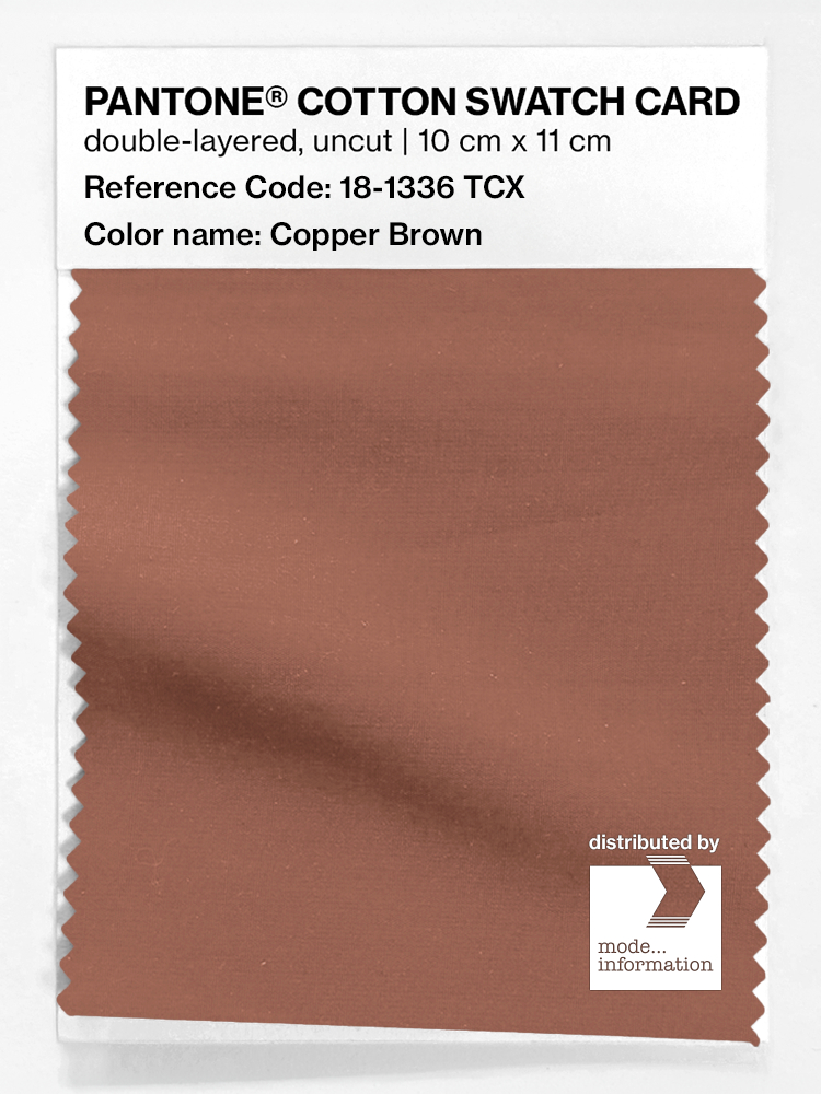 Artikelbild 1 des Artikels “PANTONE® COTTON SWATCH CARD 18-1336 TCX Copper Brown “