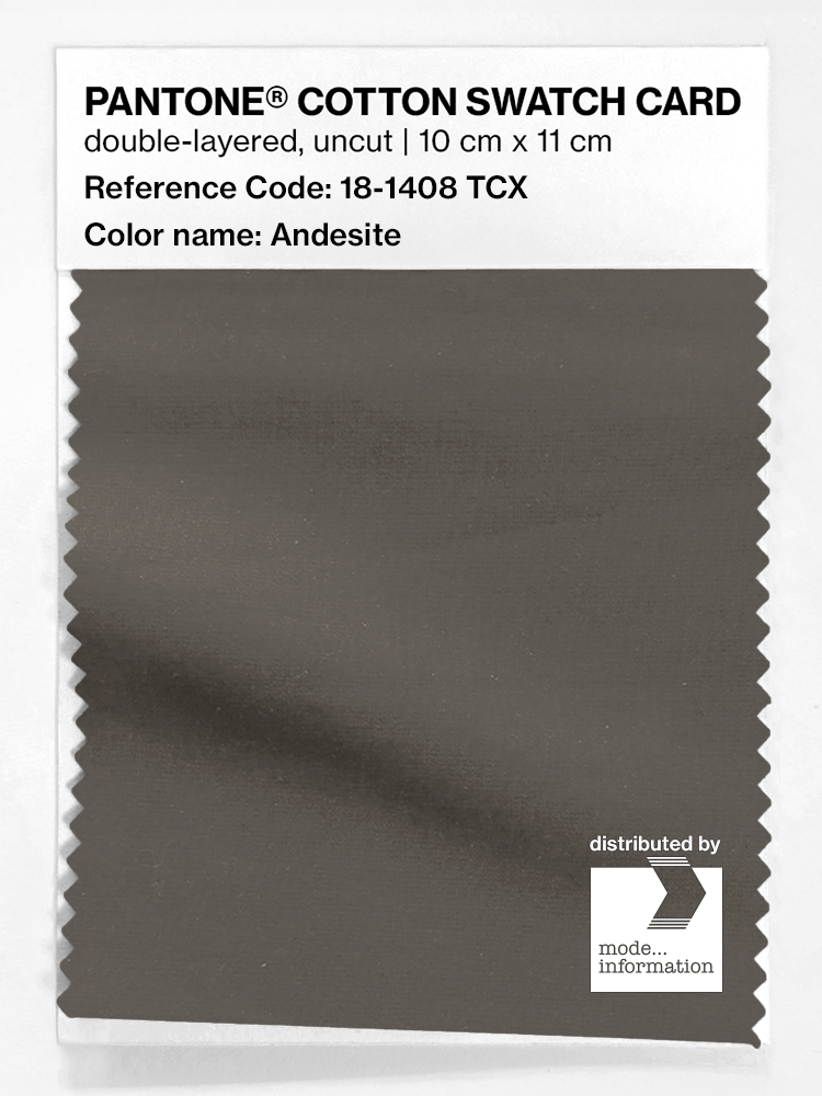 Product image 1 of the product “PANTONE® COTTON SWATCH CARD 18-1408 TCX Andesite ”