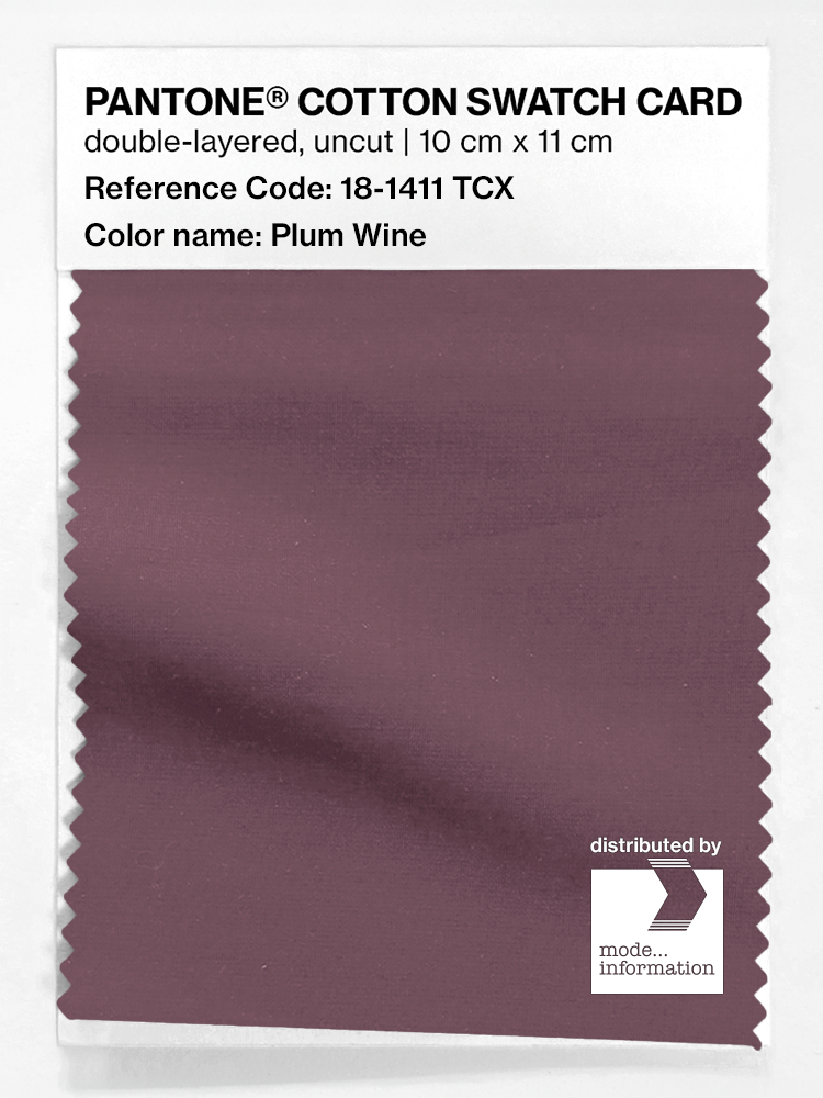 Artikelbild 1 des Artikels “PANTONE® COTTON SWATCH CARD 18-1411 TCX Plum Wine “